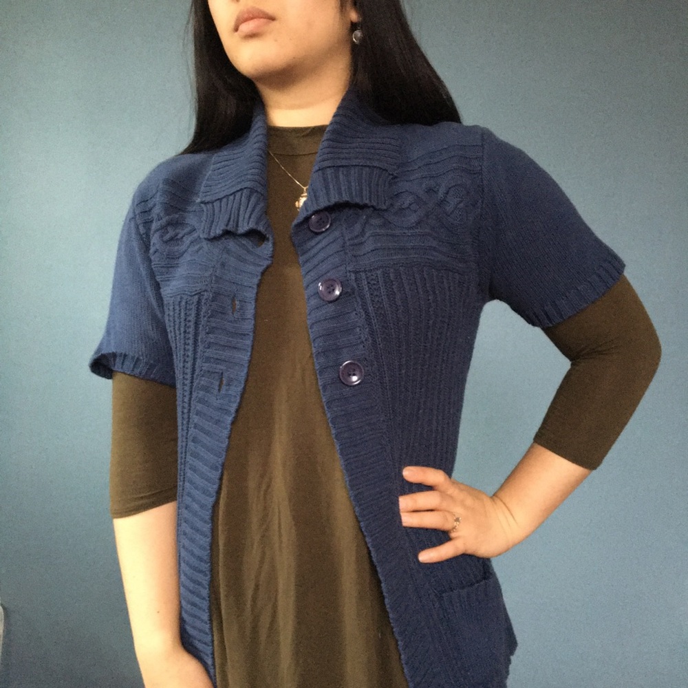 Link Cotton SS Cardigan Tunic
